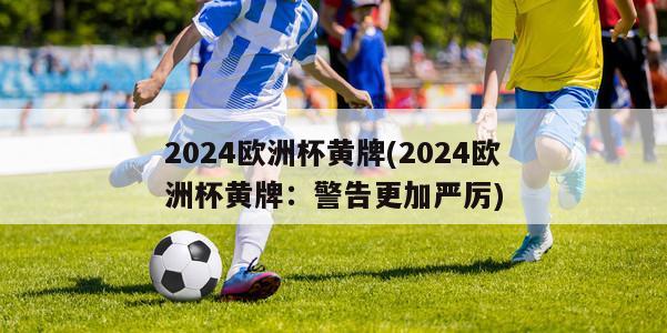 2024欧洲杯黄牌(2024欧洲杯黄牌：警告更加严厉)