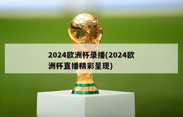 2024欧洲杯录播(2024欧洲杯直播精彩呈现)